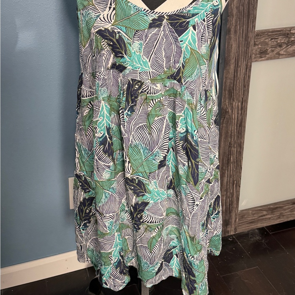 RoxyTropical Leaf Print Dress NWT